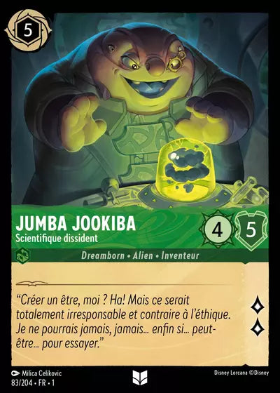 Carte Lorcana - Disney Jumba Jookiba, Scientifique dissident 083/204 Chapitre 01 Premier Chapitre FC Neuf FR LorenZone