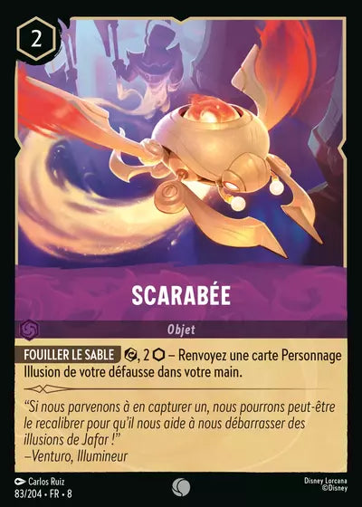 Carte Lorcana - Disney Scarabée 083/204 Commune Carlos Ruiz Chapitre 08 Le Règne de Jafar ROJ Neuf FR LorenZone