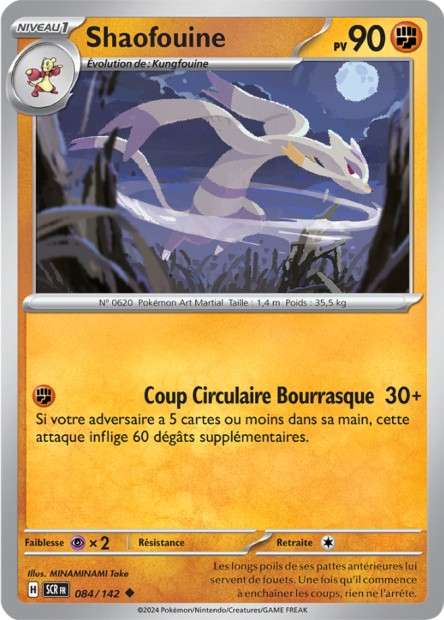 Carte Pokémon Shaofouine 084/142 SCR Couronne Stellaire EV07 Neuf FR LorenZone