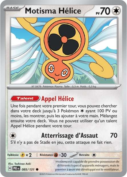 Carte Pokémon Motisma Hélice 085/131 Evolutions Prismatiques PRE EV8_5 Neuf FR LorenZone