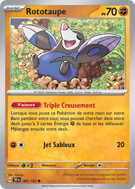 Carte Pokémon Rototaupe 085/162 TEF Forces Temporelles EV05 Neuf FR LorenZone