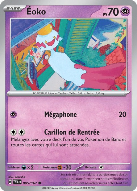 Carte Pokémon Éoko 085/167 TWM Mascarade Crépusculaire EV06 Neuf FR LorenZone