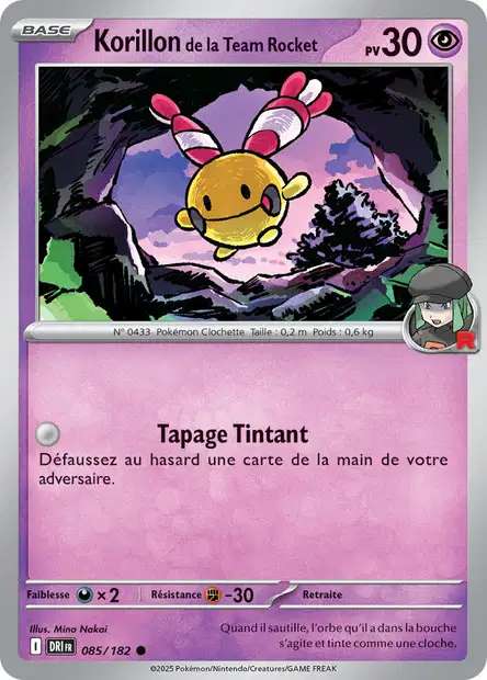 Carte Pokémon Korillon de la Team Rocket 085/182 DRI Rivalités Destinées EV10 Neuf FR LorenZone