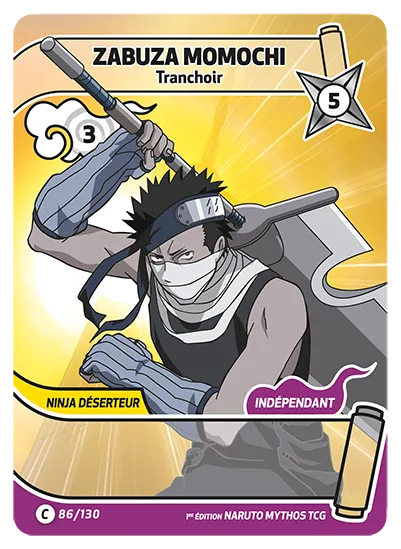 Carte Naruto Mythos ZABUZA MOMOCHI – Tranchoir 086/130 C 1er Chapitre Neuf FR LorenZone