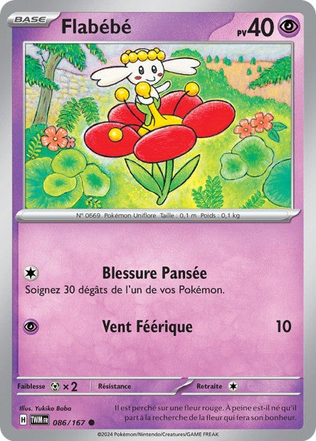 Carte Pokémon Flabébé 086/167 TWM Mascarade Crépusculaire EV06 Neuf FR LorenZone