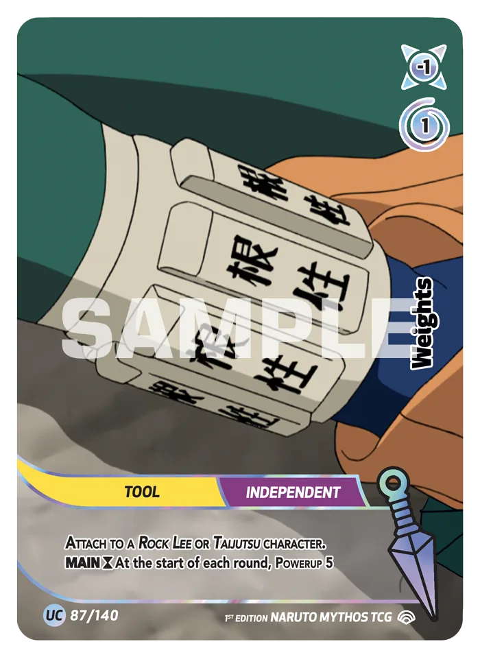Carte Naruto Mythos Weights 087/141 Uncommon Holo Shinobi Shiren 2ème Chapitre Neuf EN LorenZone