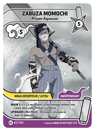 Carte Naruto Mythos ZABUZA MOMOCHI – Prison Aqueuse 087/130 UC 1er Chapitre Neuf FR LorenZone