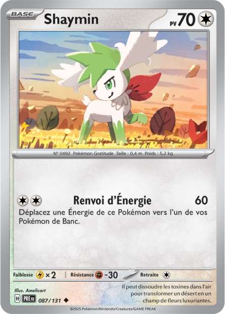 Carte Pokémon Shaymin 087/131 Evolutions Prismatiques PRE EV8_5 Neuf FR LorenZone