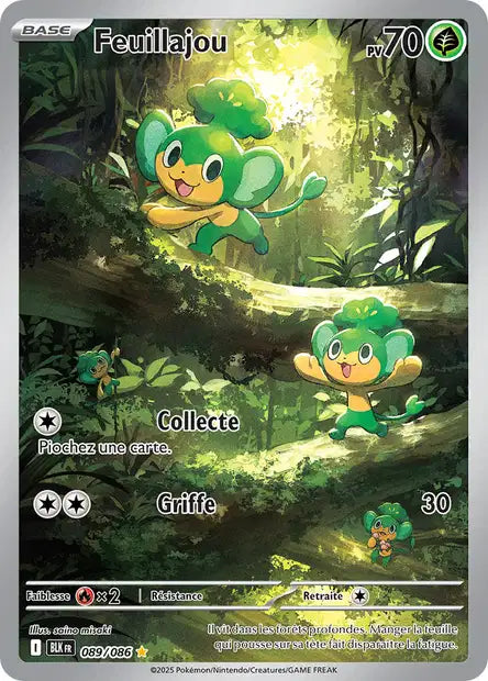 Carte Pokémon Feuillajou 089/086 BLK Foudre Noire EV10_5 Neuf FR LorenZone