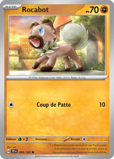 Carte Pokémon Rocabot 089/162 TEF Forces Temporelles EV05 Neuf FR LorenZone