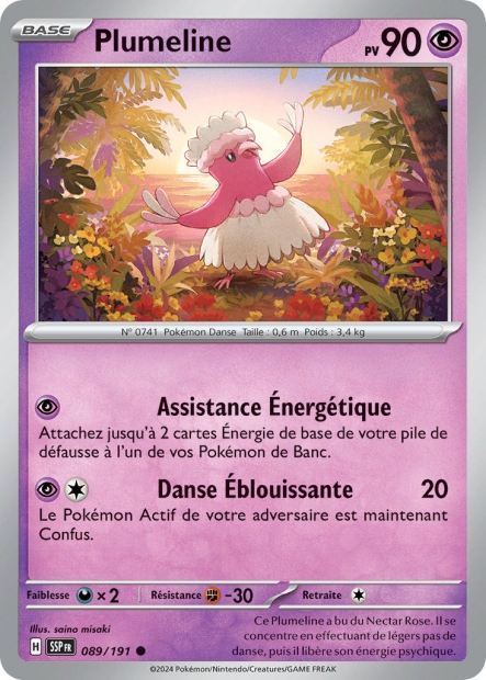 Carte Pokémon Plumeline 089/191 SSP Étincelles Déferlantes EV08 Neuf FR LorenZone