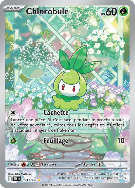 Carte Pokémon Chlorobule 091/086 BLK Foudre Noire EV10_5 Neuf FR LorenZone