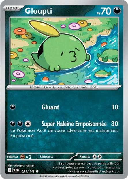 Carte Pokémon Gloupti 091/142 SCR Couronne Stellaire EV07 Neuf FR LorenZone