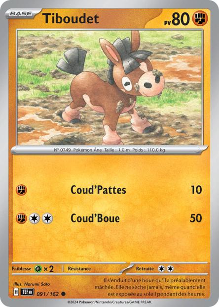 Carte Pokémon Tiboudet 091/162 TEF Forces Temporelles EV05 Neuf FR LorenZone