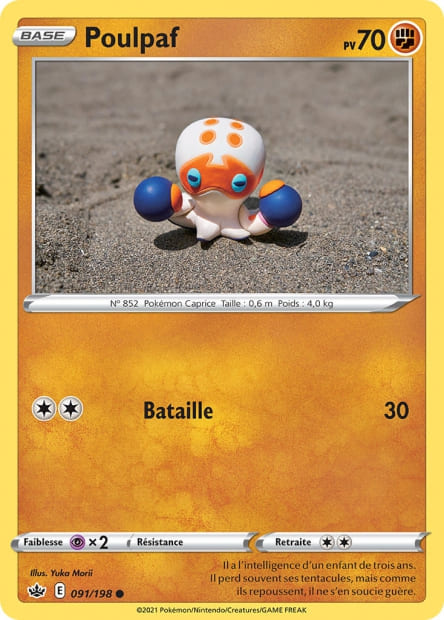 Carte Pokémon Poulpaf 091/198 CRE Règne de Glace EB06 Neuf FR LorenZone