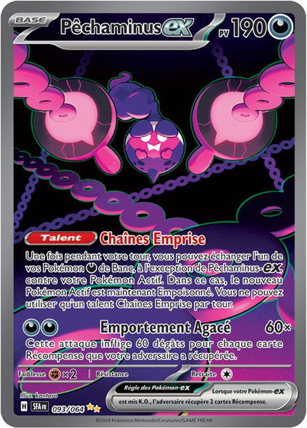 Carte Pokémon Pêchaminus EX 093/064 Fable Nébuleuse SFA EV6_5 Neuf FR LorenZone