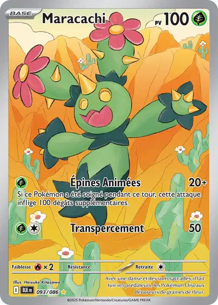 Carte Pokémon Maracachi 093/086 BLK Foudre Noire EV10_5 Neuf FR LorenZone