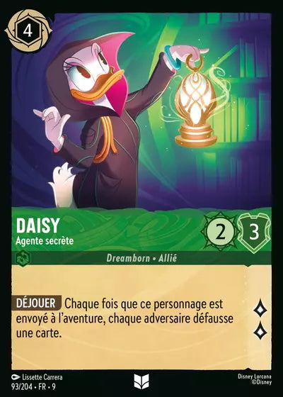Carte Lorcana - Disney Daisy, Agente secrète 093/204 Chapitre 09 Fabuleux FAB Neuf FR LorenZone