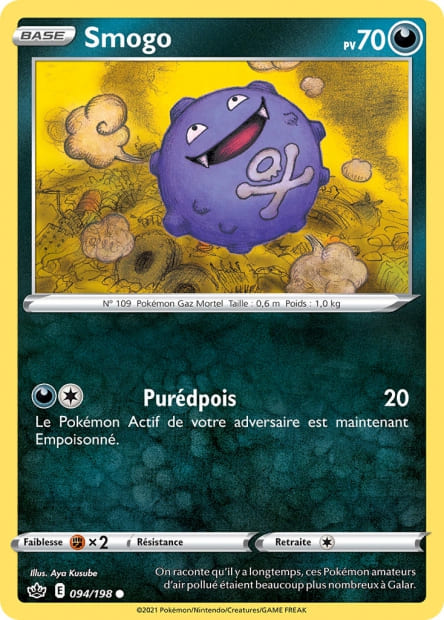 Carte Pokémon Smogo 094/198 CRE Règne de Glace EB06 Neuf FR LorenZone