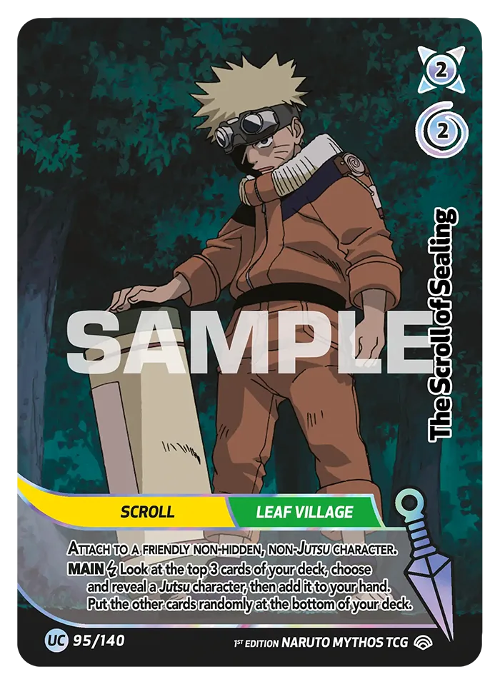 Carte Naruto Mythos The Scroll of Sealing 095/140 Uncommon Holo Shinobi Shiren 2ème Chapitre Neuf EN LorenZone