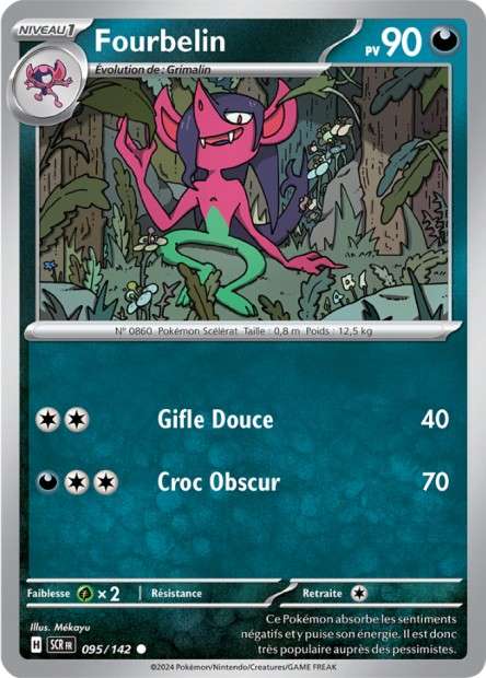 Carte Pokémon Fourbelin 095/142 SCR Couronne Stellaire EV07 Neuf FR LorenZone