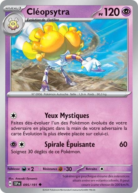 Carte Pokémon Cléopsytra 095/191 SSP Étincelles Déferlantes EV08 Neuf FR LorenZone