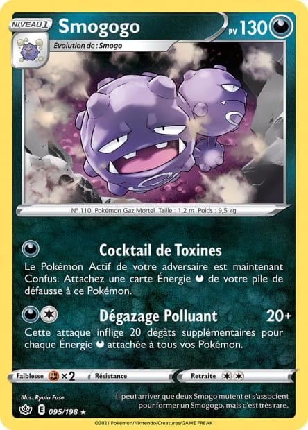Carte Pokémon Smogogo 095/198 CRE Règne de Glace EB06 Neuf FR LorenZone