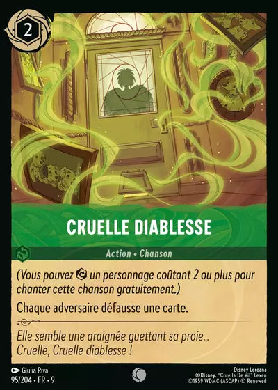 Carte Lorcana - Disney Cruelle Diablesse 095/204 Chapitre 09 Fabuleux FAB Neuf FR LorenZone