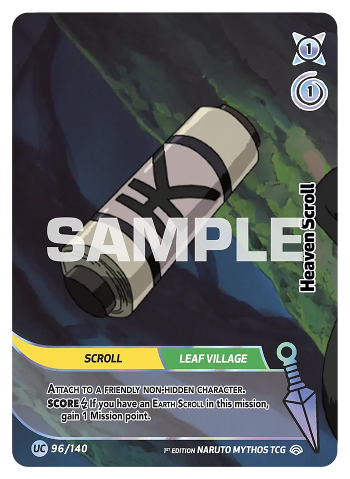 Carte Naruto Mythos Heaven Scroll 096/140 Uncommon Holo Shinobi Shiren 2ème Chapitre Neuf EN LorenZone