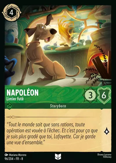 Carte Lorcana - Disney Napoléon, Limier futé 096/204 Peu Commune Mariana Moreno Chapitre 08 Le Règne de Jafar ROJ Neuf FR LorenZone