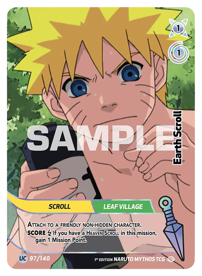 Carte Naruto Mythos Earth Scroll 097/140 Uncommon Holo Shinobi Shiren 2ème Chapitre Neuf EN LorenZone