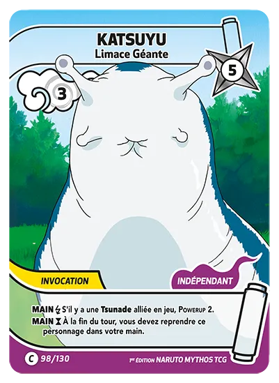 Carte Naruto Mythos KATSUYU – Limace Géante 098/130 C 1er Chapitre Neuf FR LorenZone