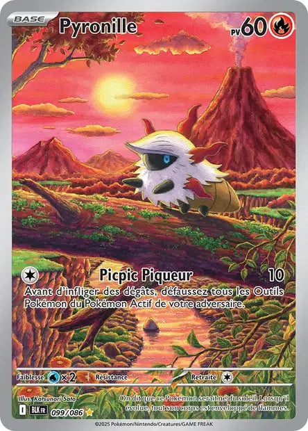 Carte Pokémon Pyronille 099/086 BLK Foudre Noire EV10_5 Neuf FR LorenZone