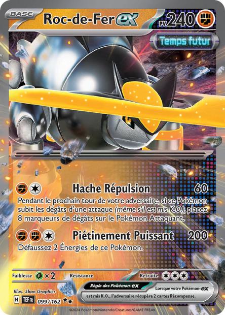 Carte Pokémon Roc-de-Fer EX 099/162 TEF Forces Temporelles EV05 Neuf FR LorenZone