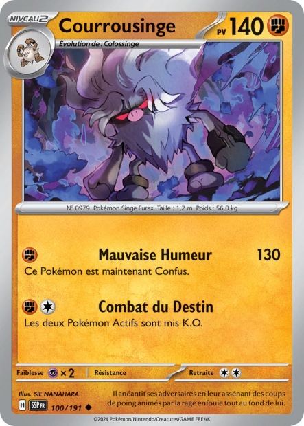 Carte Pokémon Courrousinge 100/191 SSP Étincelles Déferlantes EV08 Neuf FR LorenZone