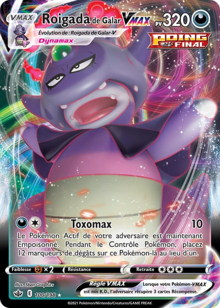 Carte Pokémon Roigada de Galar VMAX 100/198 CRE EB06 LorenZone