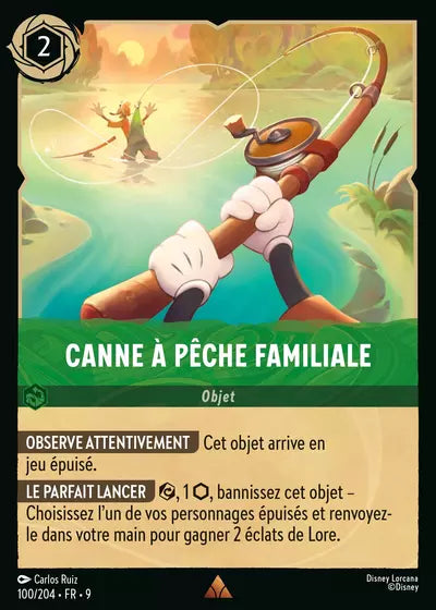 Carte Lorcana - Disney Canne à pêche familiale 100/204 Chapitre 09 Fabuleux FAB Neuf FR LorenZone