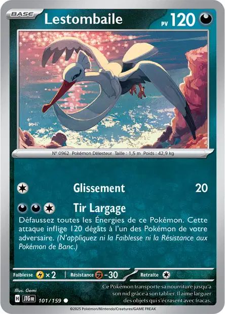 Carte Pokémon Lestombaile 101/159 JTG Aventures Ensemble EV09 Neuf FR LorenZone