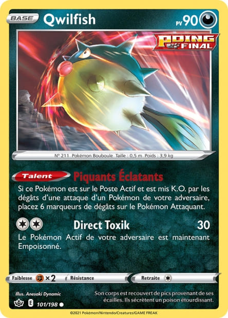 Carte Pokémon Qwilfish 101/198 CRE EB06 LorenZone