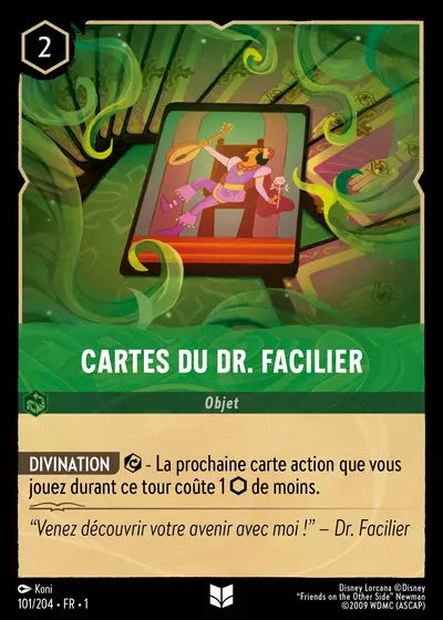 Carte Lorcana - Disney Cartes du Dr. Facilier 101/204 Chapitre 01 Premier Chapitre FC Neuf FR LorenZone