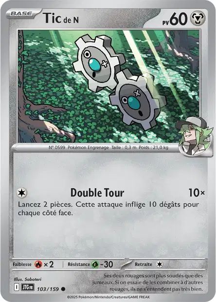 Carte Pokémon Tic de N 103/159 JTG Aventures Ensemble EV09 Neuf FR LorenZone