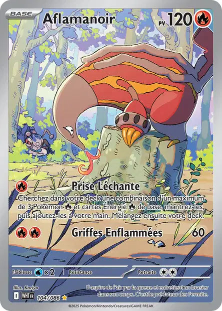 Carte Pokémon Aflamanoir 104/086 WHT Flamme Blanche EV10_5 Neuf FR LorenZone