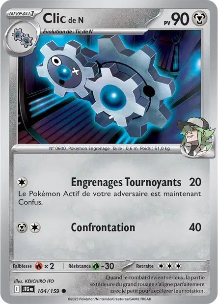 Carte Pokémon Clic de N 104/159 JTG Aventures Ensemble EV09 Neuf FR LorenZone
