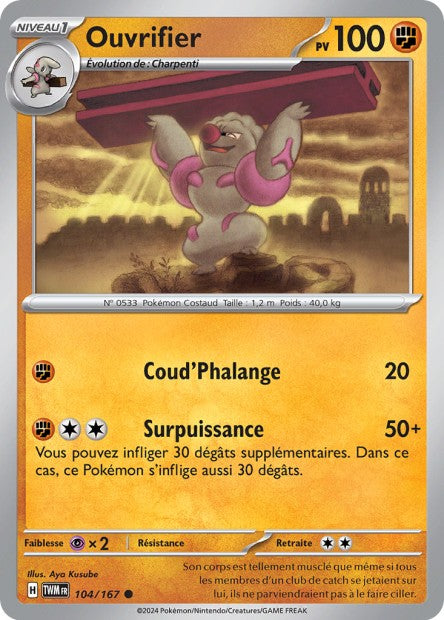 Carte Pokémon Ouvrifier 104/167 TWM Mascarade Crépusculaire EV06 Neuf FR LorenZone