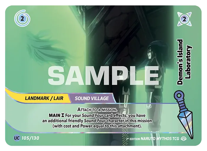 Carte Naruto Mythos Demon's Island Laboratory 105/140 Uncommon Holo Shinobi Shiren 2ème Chapitre Neuf EN LorenZone