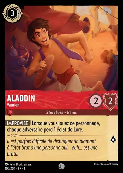 Carte Lorcana - Disney Aladdin, Vaurien 105/204 Chapitre 01 Premier Chapitre FC Neuf FR LorenZone