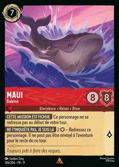 Carte Lorcana - Disney Maui, Baleine 106/204 Chapitre 09 Fabuleux FAB Neuf FR LorenZone