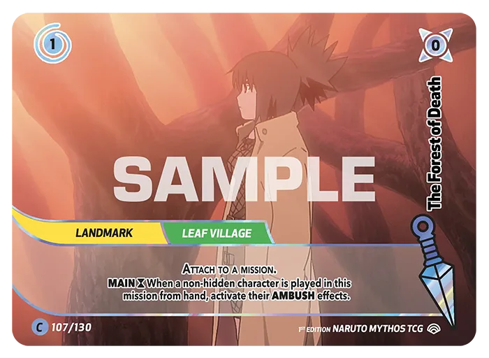 Carte Naruto Mythos The Forest of Death 107/140 Common Holo Shinobi Shiren 2ème Chapitre Neuf EN LorenZone