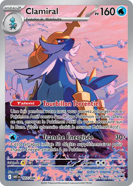 Carte Pokémon Clamiral 107/086 WHT Flamme Blanche EV10_5 Neuf FR LorenZone