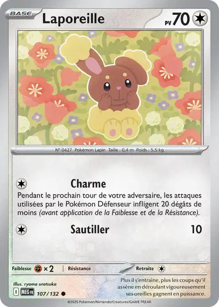 Carte Pokémon Laporeille 107/132 MEG Méga-Évolution ME01 Neuf FR LorenZone